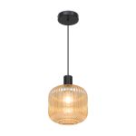 D'Lite Pendelarmatuur Leffinge Amber Glas | Geschikt Voor 1x E27